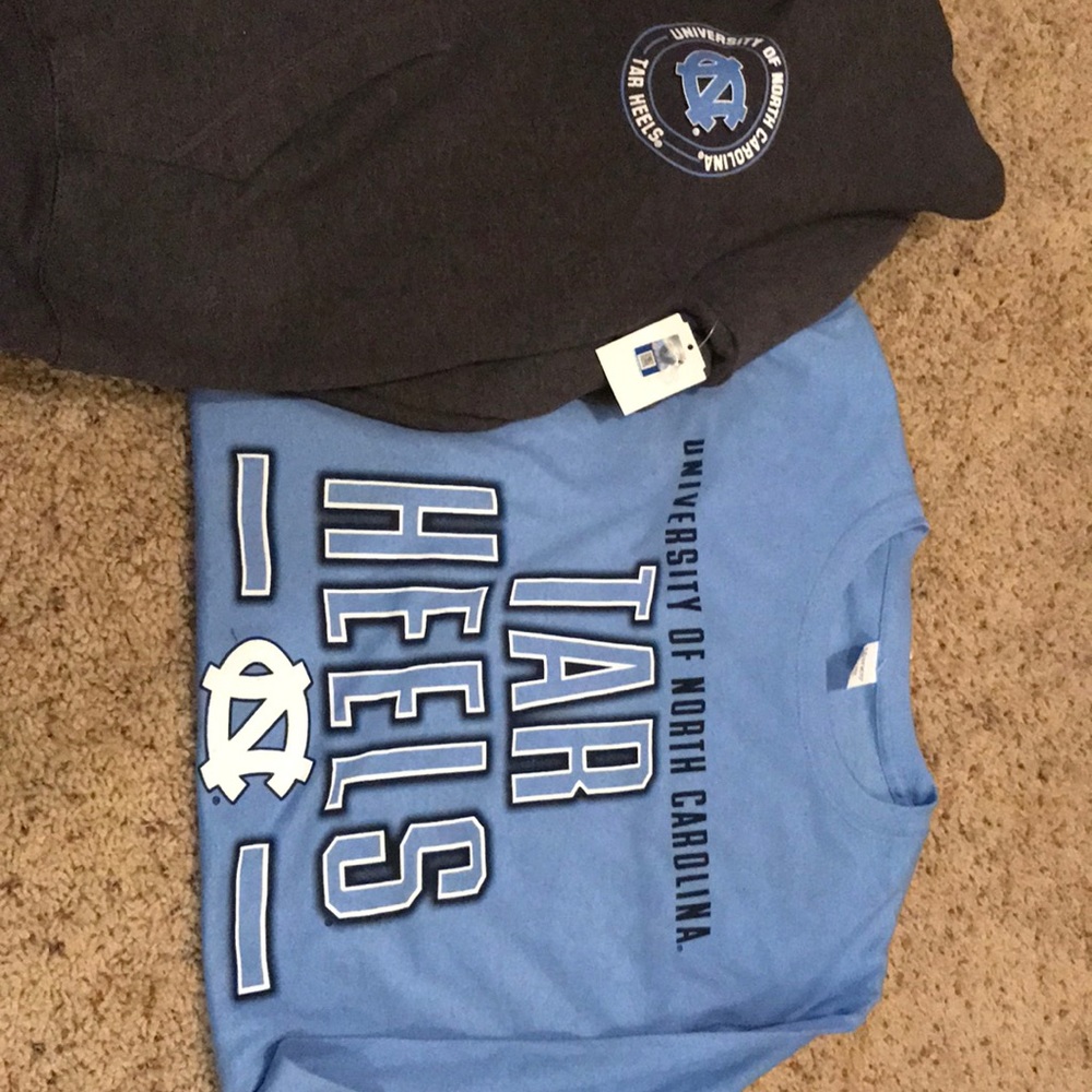 NWT. Tar Heels jacket and shirt. Size small men’s